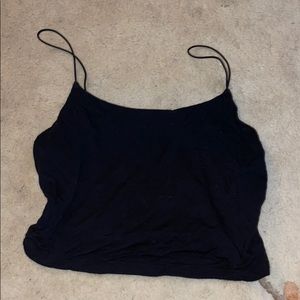 black, garage loose tank top